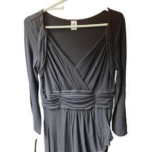 Peruvian Connection Long Sleeve Basic Classic Maxi Dress, Black, Women's Medium